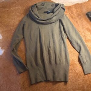 French Connection Cowl Neck Sweater in Olive